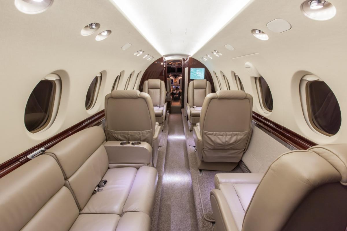 Hawker 700 cabin for Colorado charter