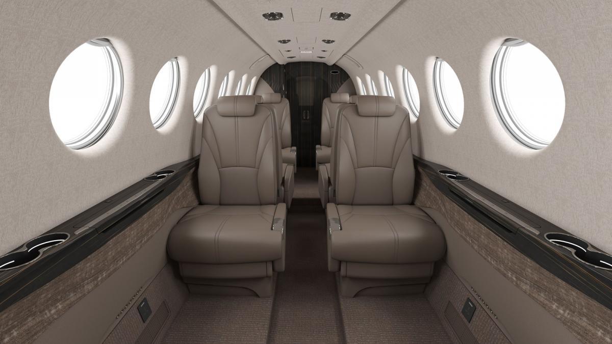 Beechcraft King Air 360 cabin for Colorado charter