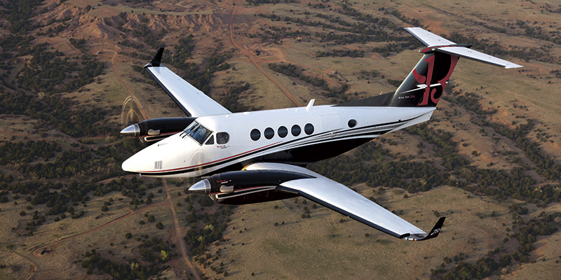 Beechcraft King Air 250 cabin for Colorado charter