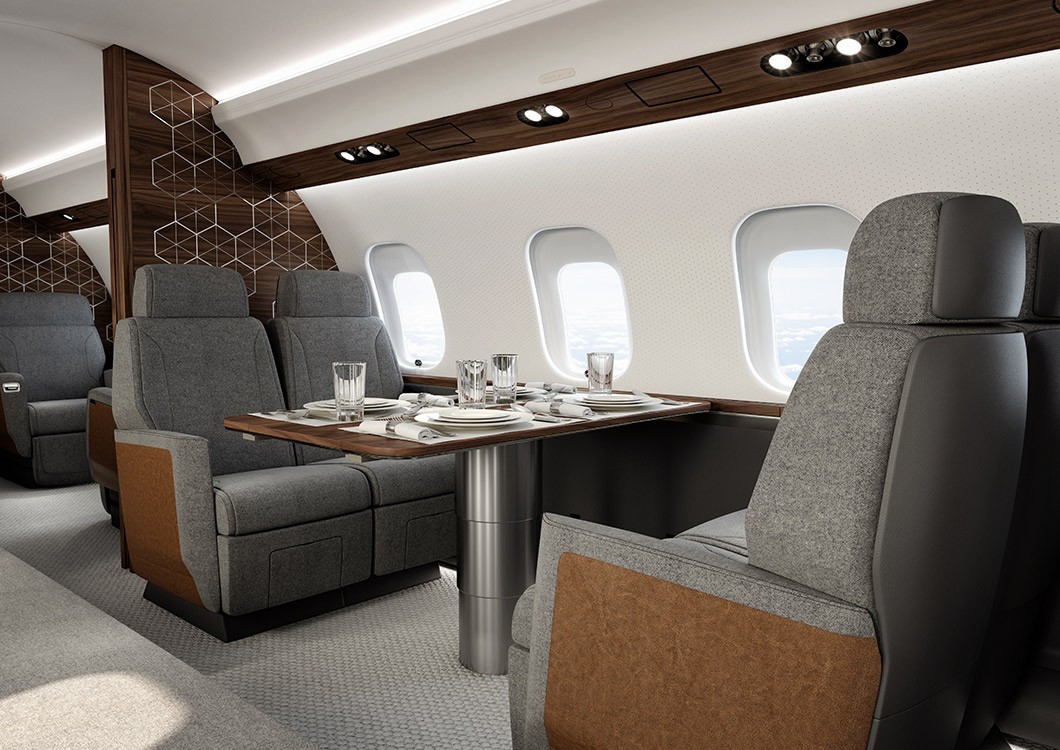 Bombardier Global 6500 cabin for Colorado charter