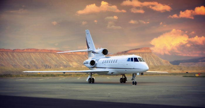 Dassault Falcon 50 cabin for Colorado charter