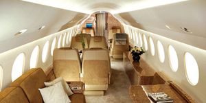 Dassault Falcon 7X view for Colorado charter