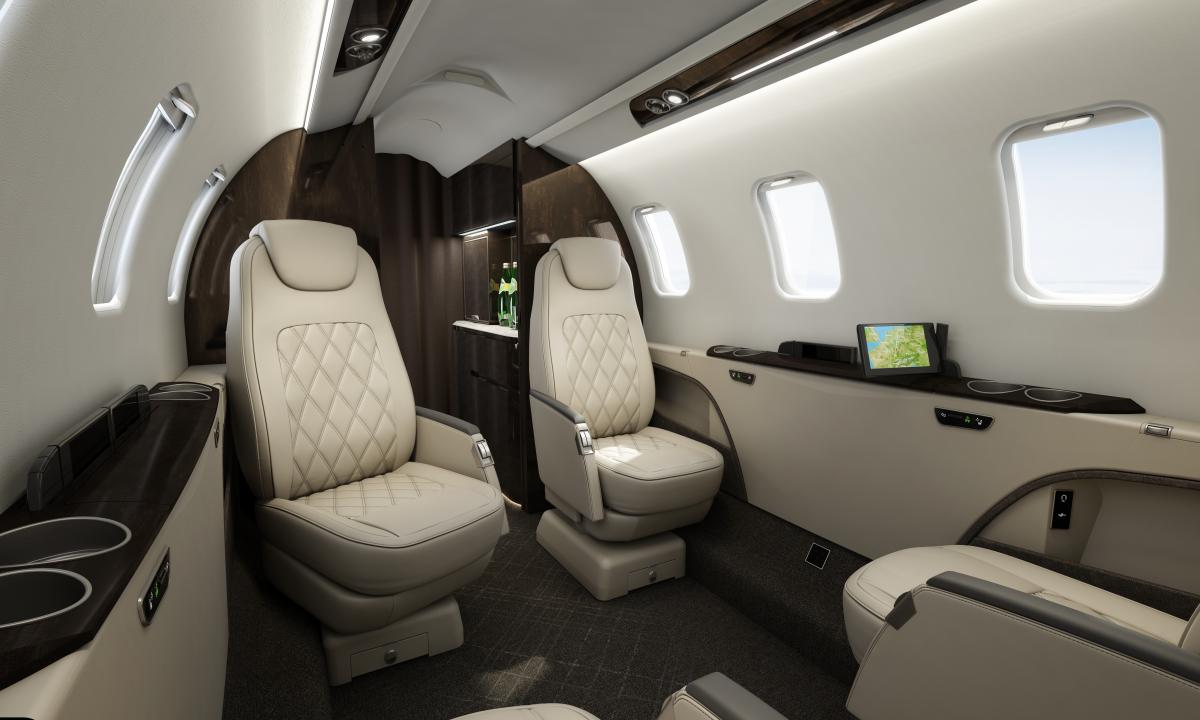 Learjet 75 cabin for Colorado charter