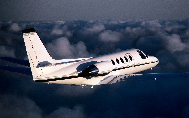 Cessna Citation II view for Colorado charter