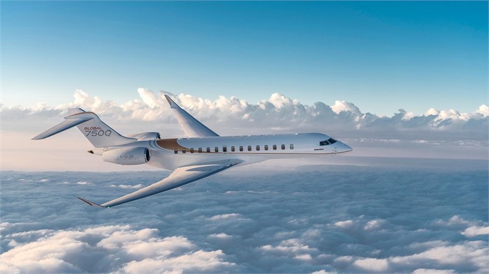 Bombardier Global 7500 cabin for Colorado charter