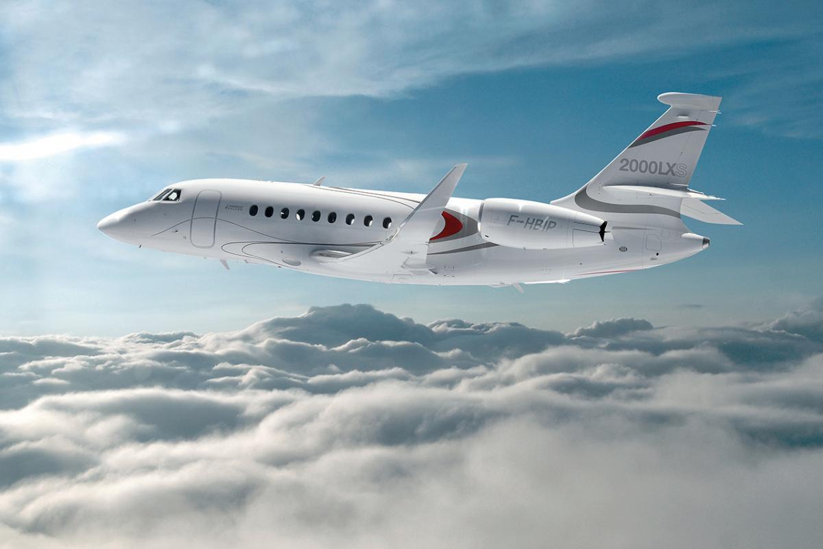 Dassault Falcon 2000LXS cabin for Colorado charter