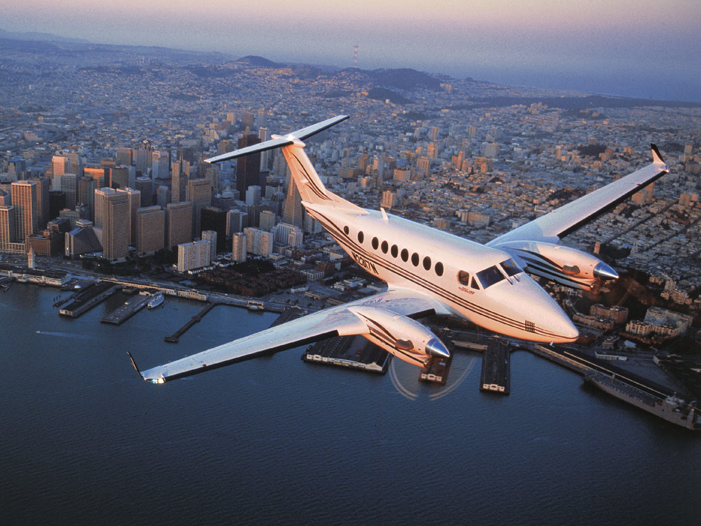 King Air 200 cabin for Colorado charter