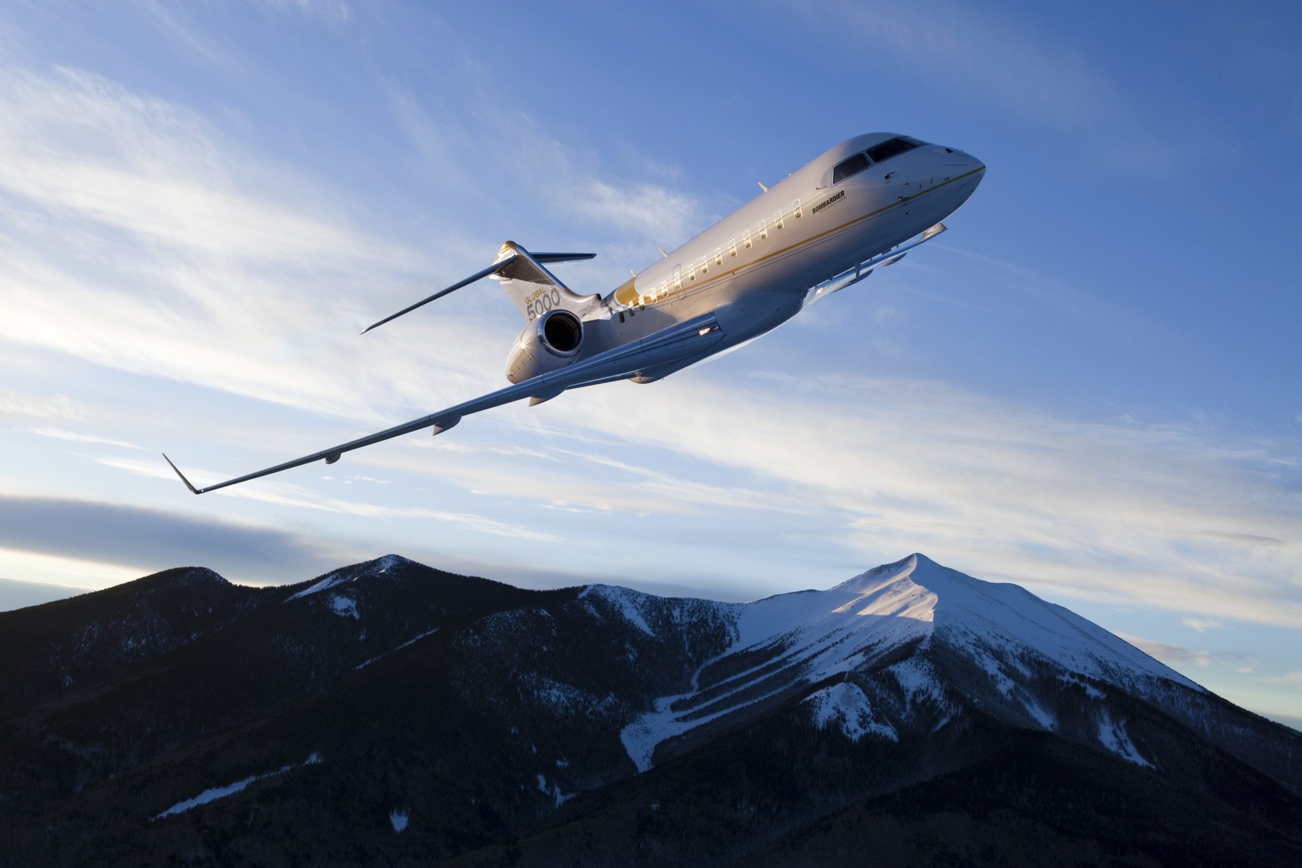 Bombardier Global 5000 long range jet for Colorado charter